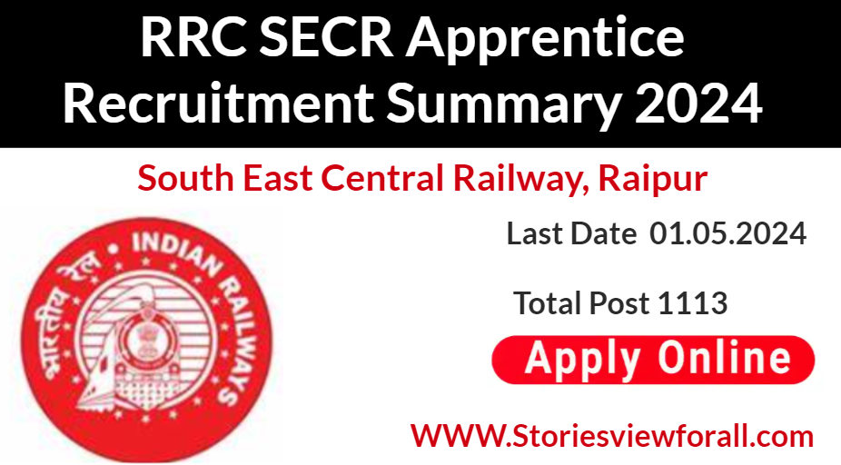SECR Apprentice Recruitment 2024 Apply Online @Storiesviewforall.com