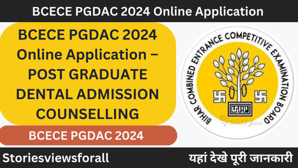 BCECE PGDAC 2024 Online Application