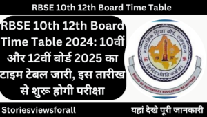 RBSE 10th 12th Board Time Table