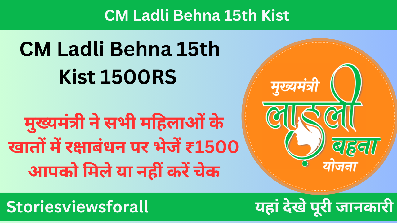 CM Ladli Behna 15th Kist