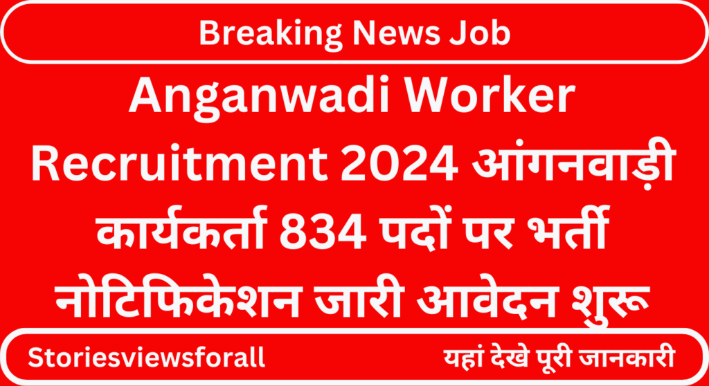 Anganwadi Worker Recruitment 2024