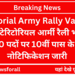 Territorial Army Rally Vacancy 2024