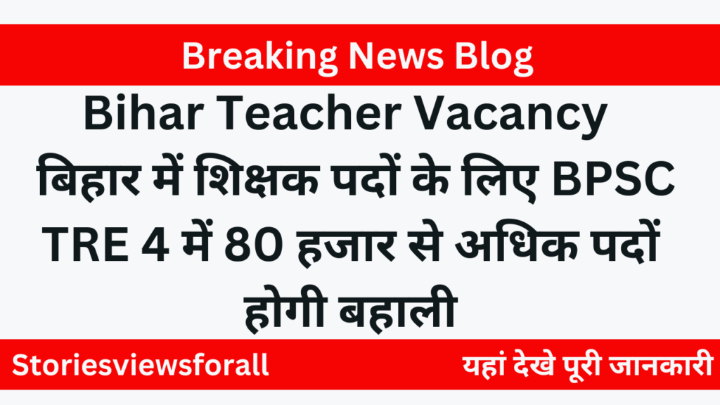 Bihar Teacher Vacancy 